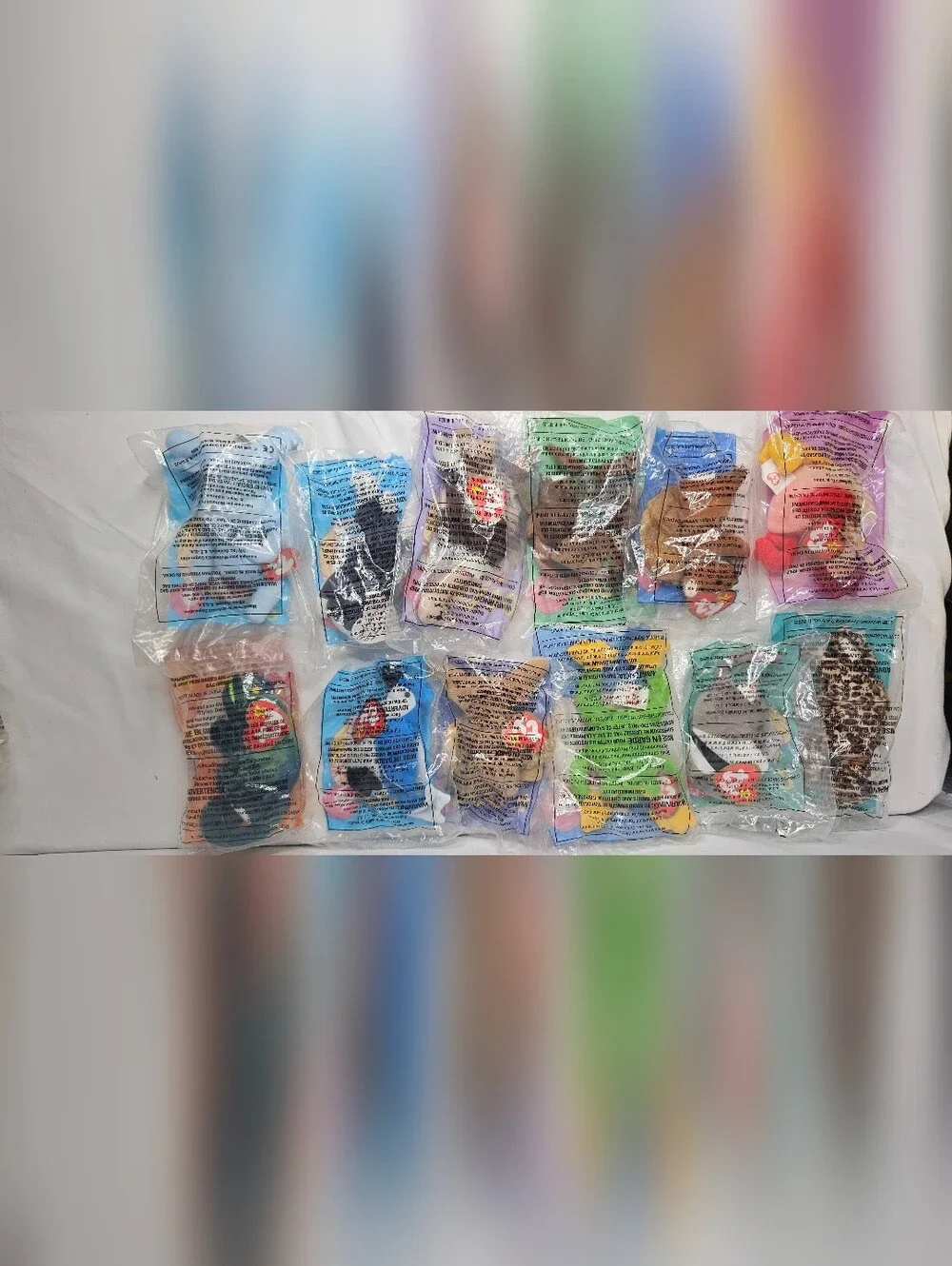 TY Teenie Beanie Babies 98-99 Complete Set of 12 McDonalds Happy Meal SEALED